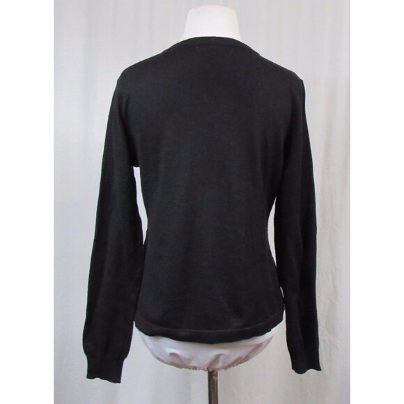 New York & Company Black Gray Thin Cardigan S - Picture 4 of 5